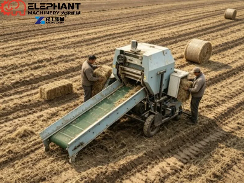 Hay Baler Rolling Machine Full Automatic Straw Baler Silage Baler Machine Walk Behind Tractor