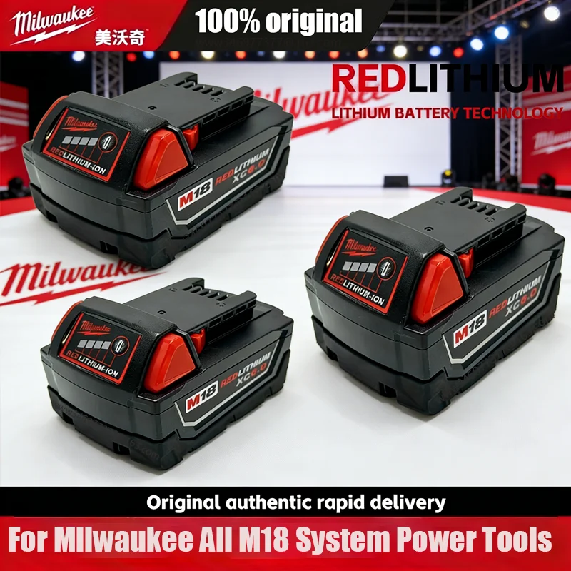 

100% Original Milwaukee M18 Lithium-ion Battery 5.0Ah 6.0Ah Fit Milwaukee M18B6 48-11-1860 48-11-1850 48-11-1840 Tools Battery