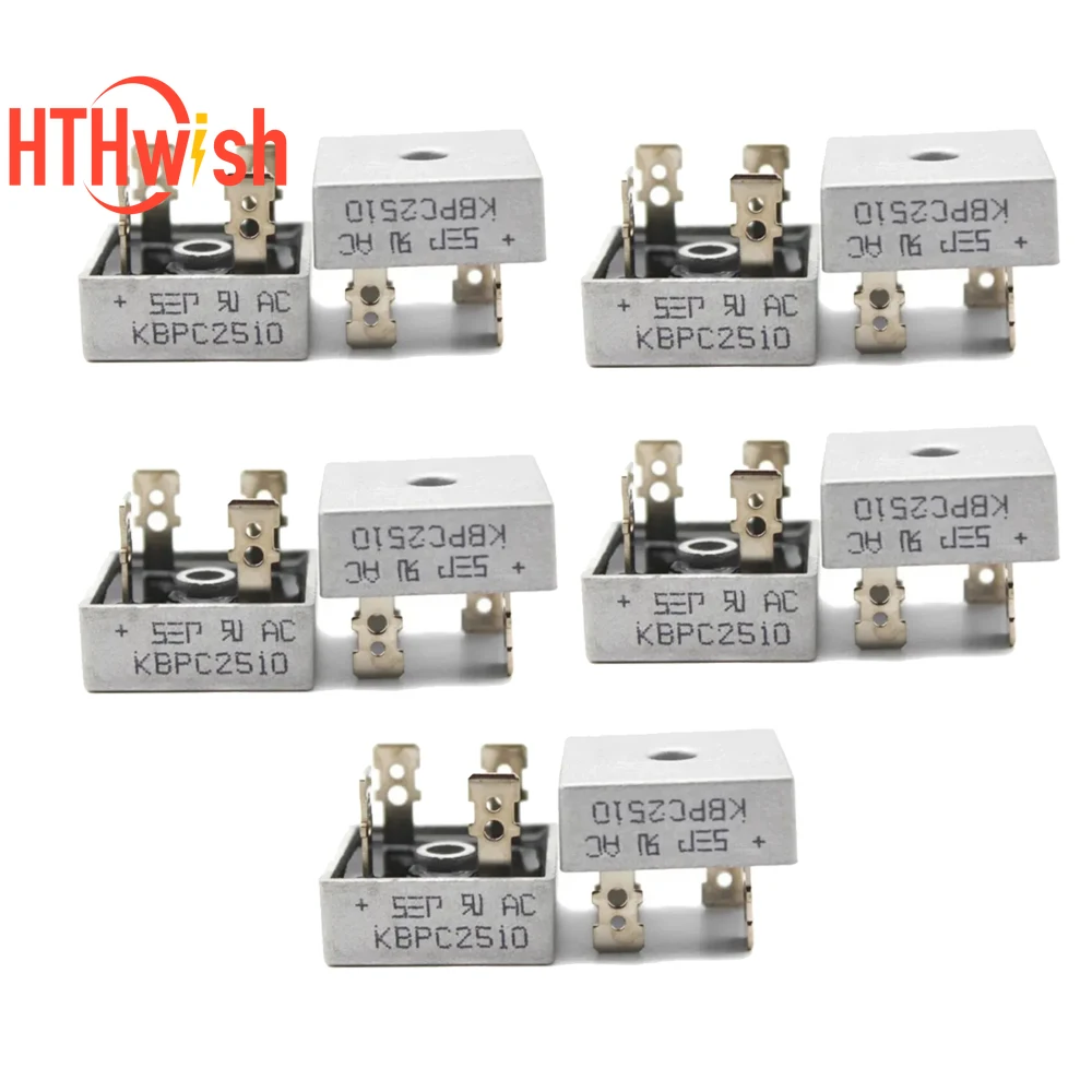 2/5/10 個 KBPC2510 ダイオードブリッジ整流器 Kbpc 2510 25A 1000V 整流器ダイオード電子シリコン