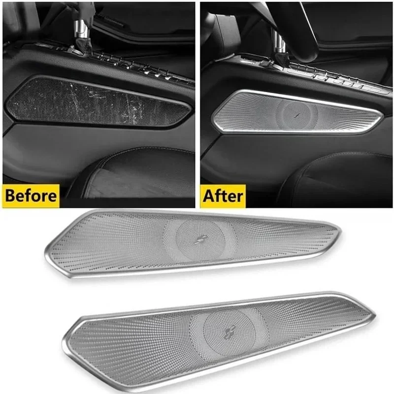 

For Porsche Macan 2014 - 2023 Car Stereo Speaker Audio Sound Loudspeaker Panel Cover Trim Auto Central Control Shift Gear Panel