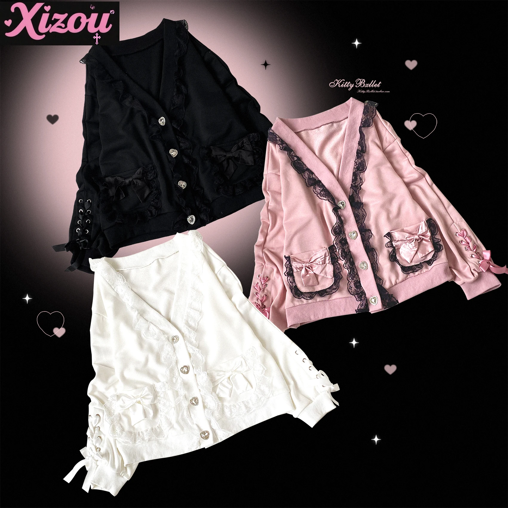 2025 otoño nuevo Original japonés Mine encaje arco vendaje chaqueta cárdigan niñas mujeres dulce lindo citas Kawaii Top de manga larga