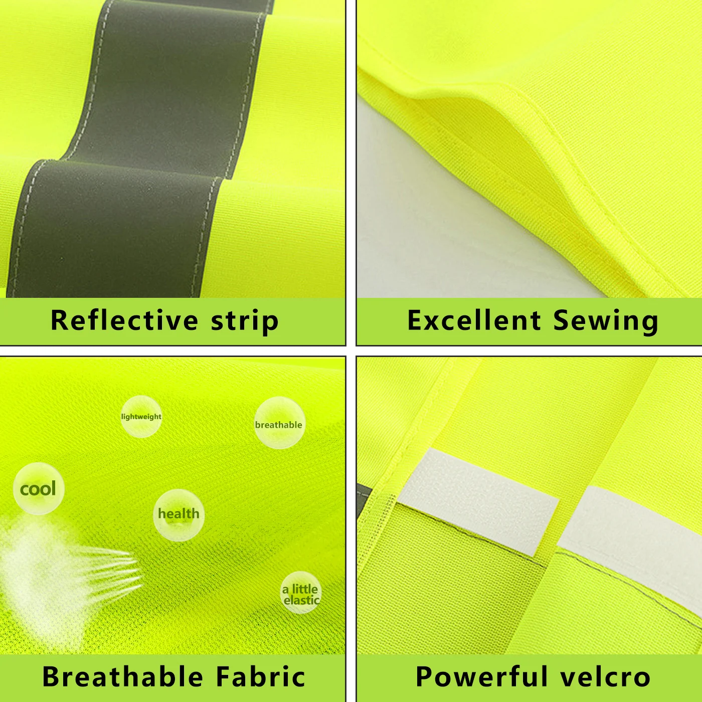 High Visibility Safety Vest with Reflective Strips 10 Pack, Hi Vis Vest for Women & Men Construction Outdoor Motorcycle