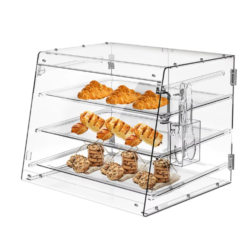 custom.Acrylic Bread Display Cabinet - Assembly-style Multi-layer Food Storage Rack - Dust-proof Transparent Cake and Dessert Ra