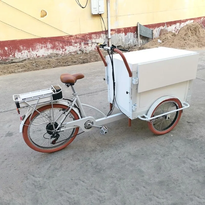 

Folding Flap Coffee Cart Street View Flower Sale Night Market Mobile Stall Tricycle