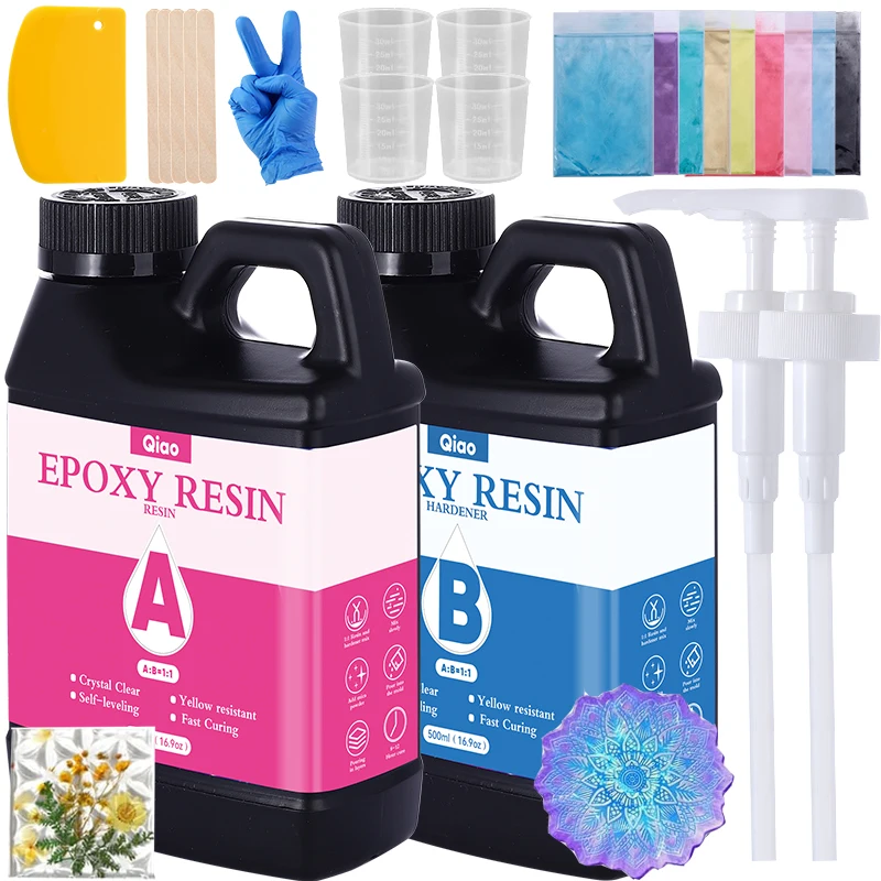 

Fast-Curing Clear Epoxy Resin 1:1 Mix – Heat Resistant Formula for DIY Crafts, Coating, Casting & Resin Art Creations