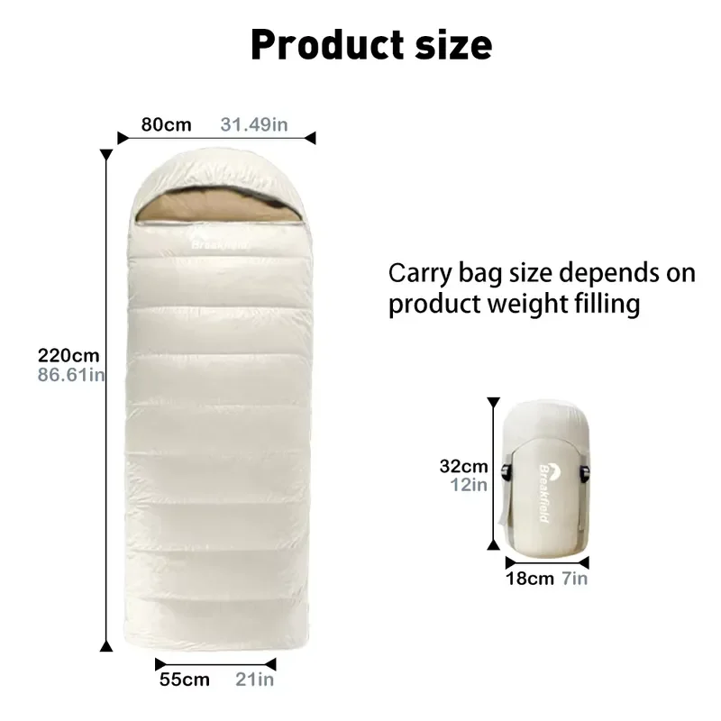 Ultralight Outdoor Camping Adult Envelope Type Duck Down Sleeping Bag