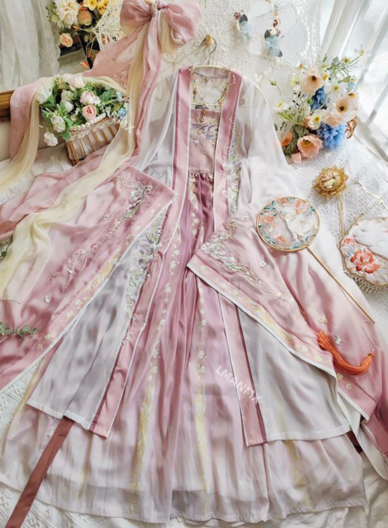 Hanfu Women Plus Size Ancient Chinese Traditional Hanfu Set Female Cosplay Costume Party Outfit Summer Dance Hanfu Green Dress