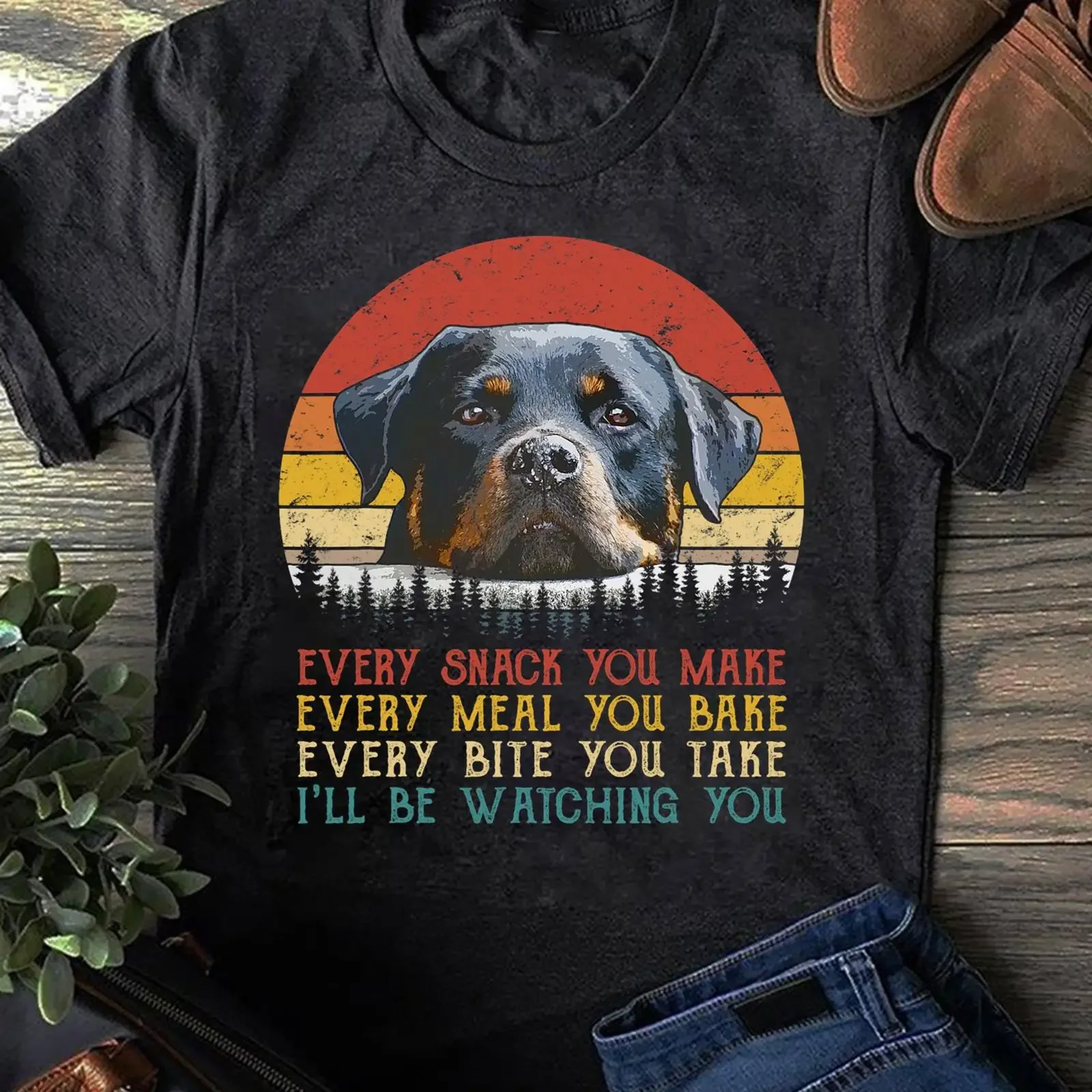 Rottweiler Dog Mom T Shirt Funny Lover  vintage Washed designer clothes graphic Breathable Versatile streetwear Comfortable