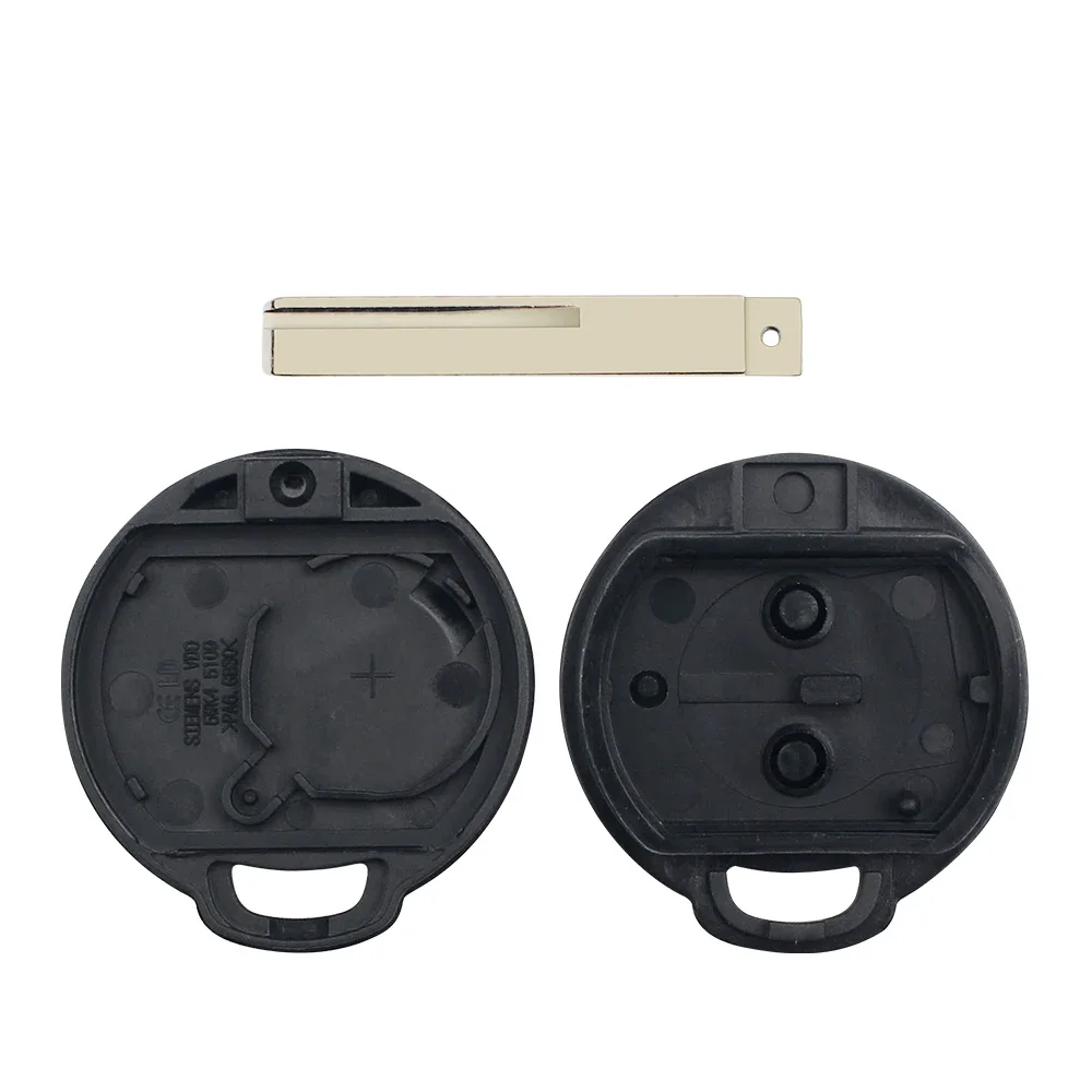 KEYYOU – coque de clé télécommande à 2 boutons, pour Mitsubishi Colt wario Carisma Spacestar 2 BTN, étui à lame non coupée