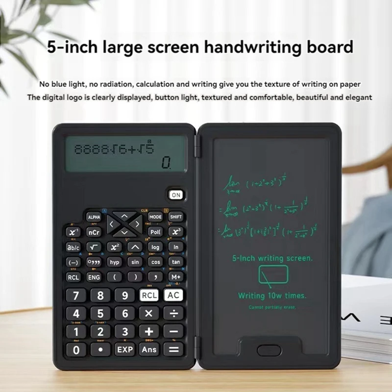 Calculator With Writing Board 12 Digits LCD Display Function Calculator Portable Calculator For Office School And Home