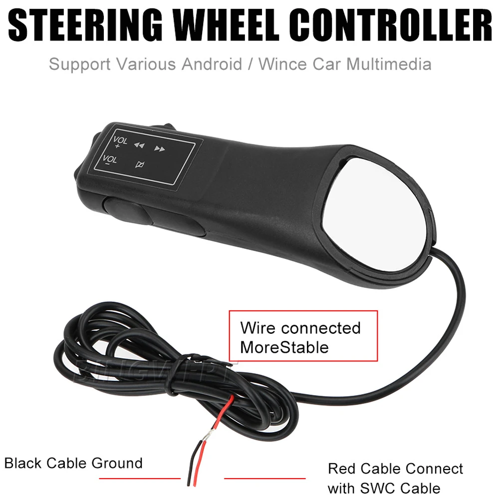 5 Keys Universal Car Steering Wheel Button Remote Controller Car Radio GPS Navigation DVD 2 Din Android Wired Remote Control