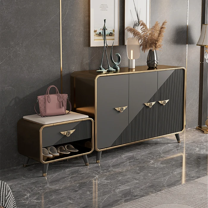 

Italian Style Shoe Cabinet Minimalist Design Corridor Entryway Shoe Cabinet Narrow Luxury Zapatera Small Apartment Furniture