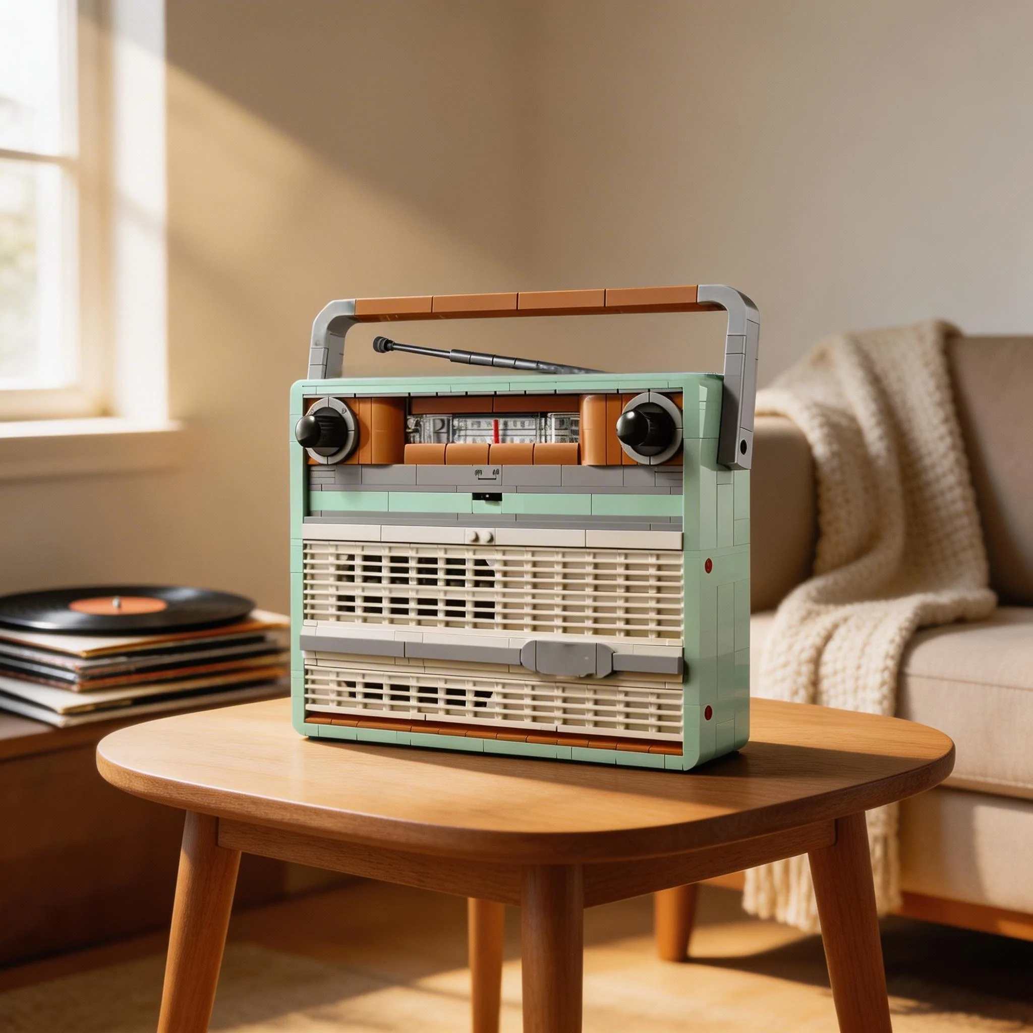 

Новый мятно-зеленый креативный конструктор-радиоприемник в стиле ретро, пластиковый пазл, подарок на Рождество для друзей