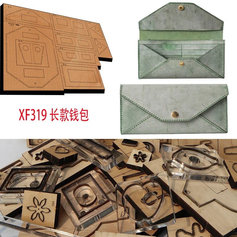 

New Japan Steel Blade Wooden Die Envelope wallet Leather Craft Punch Hand Tool Cut Knife Mould XF319