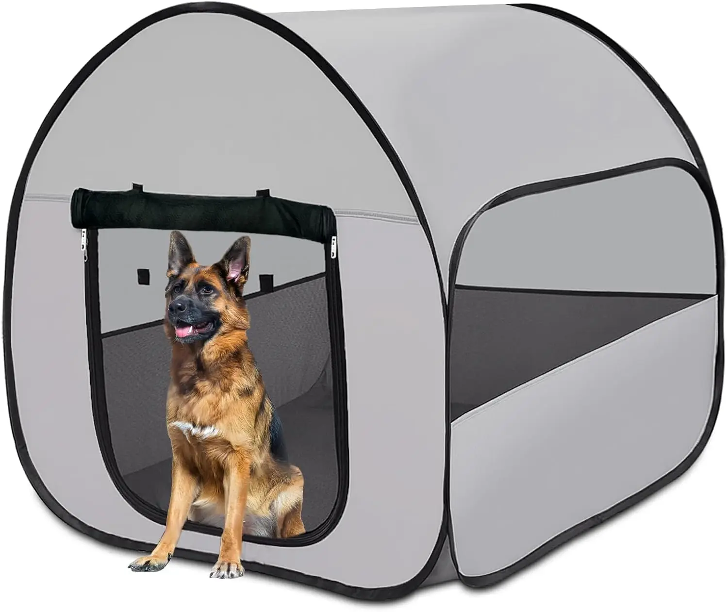 

Large Portable Pop-Up Pet Kennel - Waterproof Outdoor Travel Crate with Carry Bag for Dogs Cats Camping Home