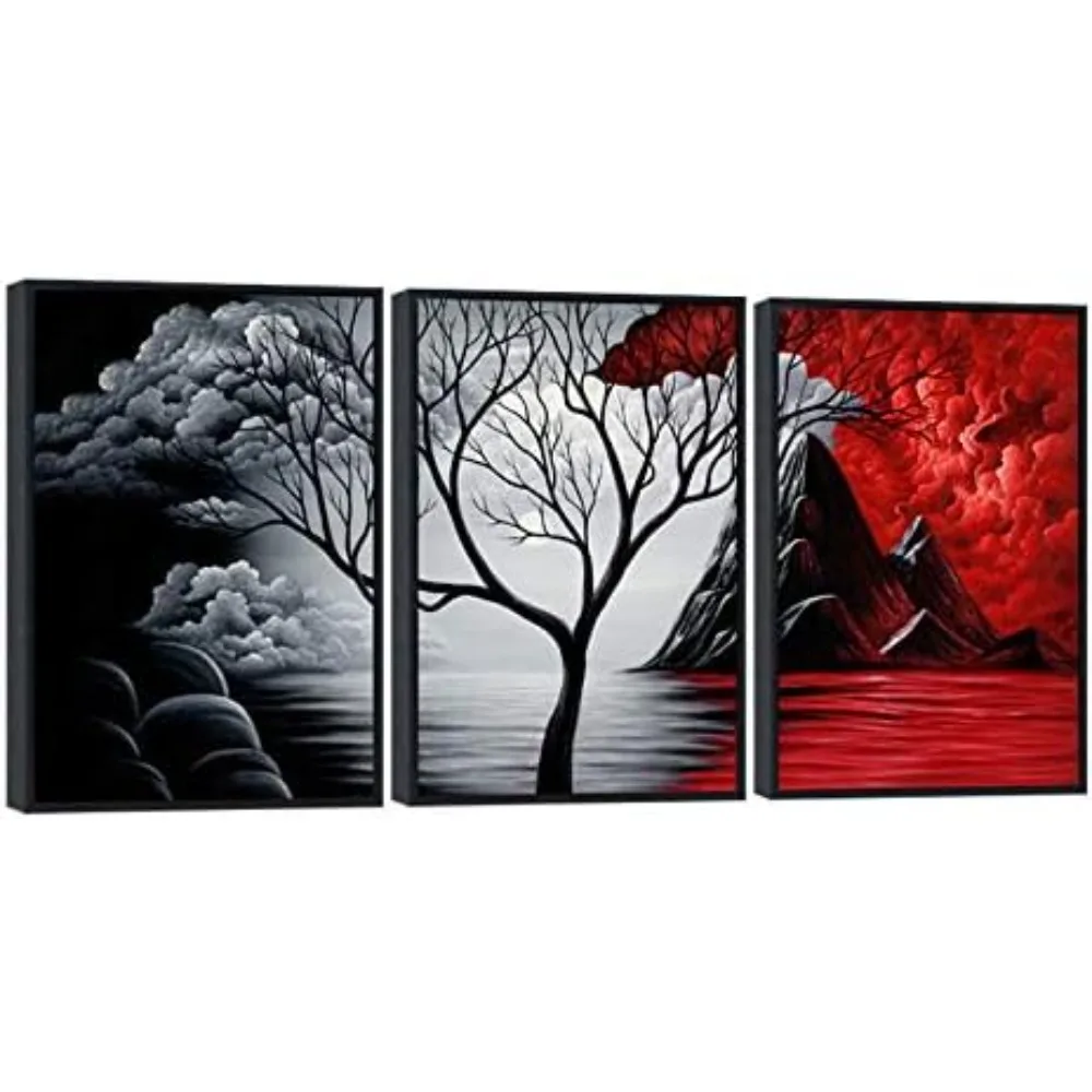 

Decorative Paintings Living Room Home Office Contemporary Decorative Art 3 Panels Wall Decororation Canvas Decor Pictures Garden