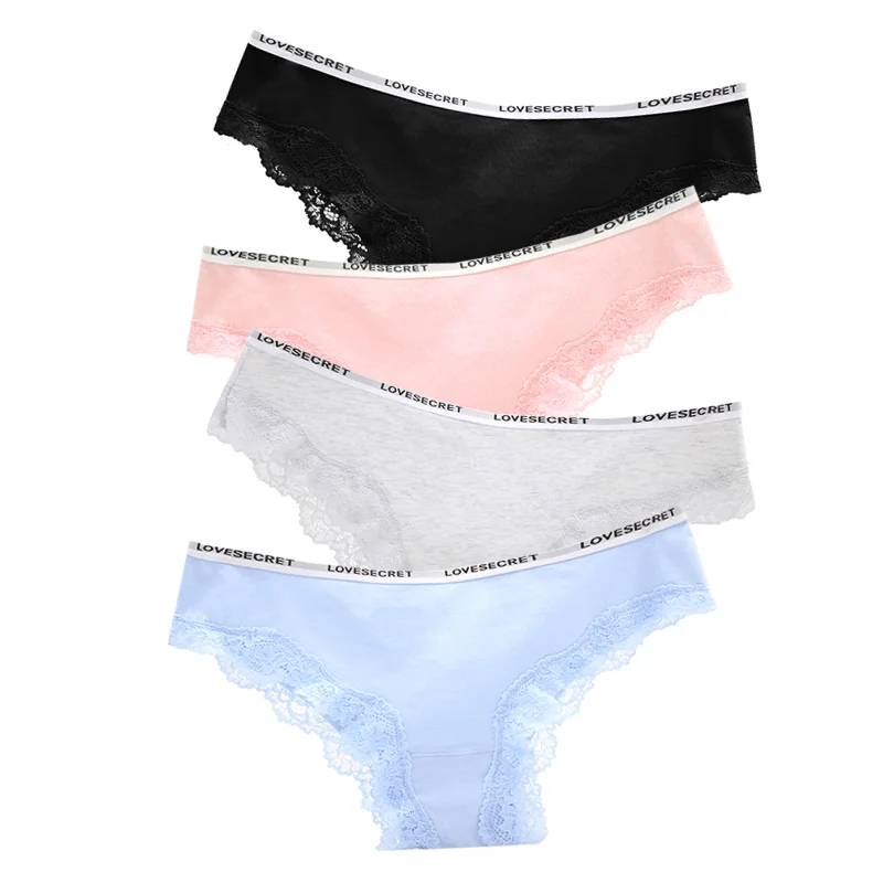 LANGSHA Sexy Panties 3Pcs/lot Women\'s Lace Panties Seamless Cotton Lingerie Breathable Pants Sexy Briefs Girls Soft Underwear