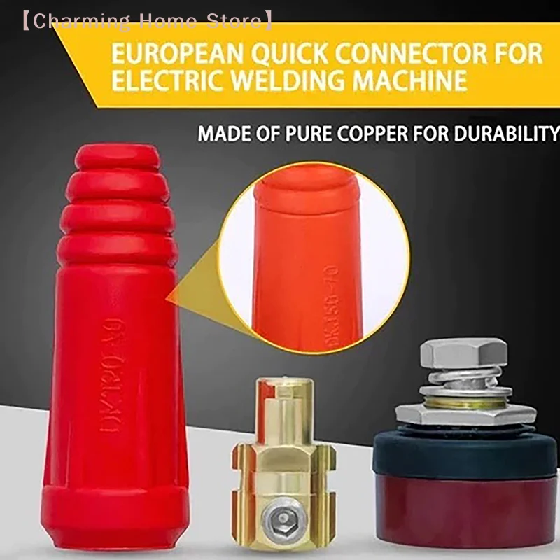 【M】DKJ10-25 European Welding Machine Cable Connector, Male Female Quick Fit Coupler for Welding Cable, 200A Brass Plug - view 6
