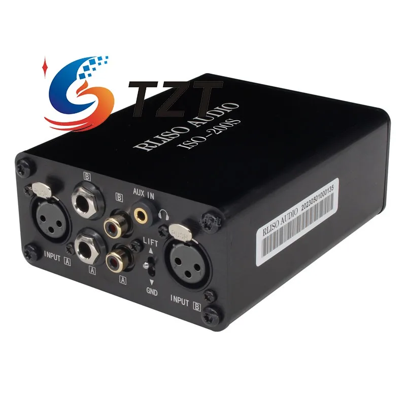 TZT RLISO ISO-200S Multifunctional Audio Isolator Current Noise Removing XLR/TRS/RCA/AUX 3.5MM Input and Output