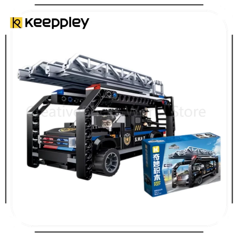 

Keeppley Building Blocks My City Series Climbing Assault Car Boy Assembled Toy 11022 Children Birthday Gift Toy Home Decoration
