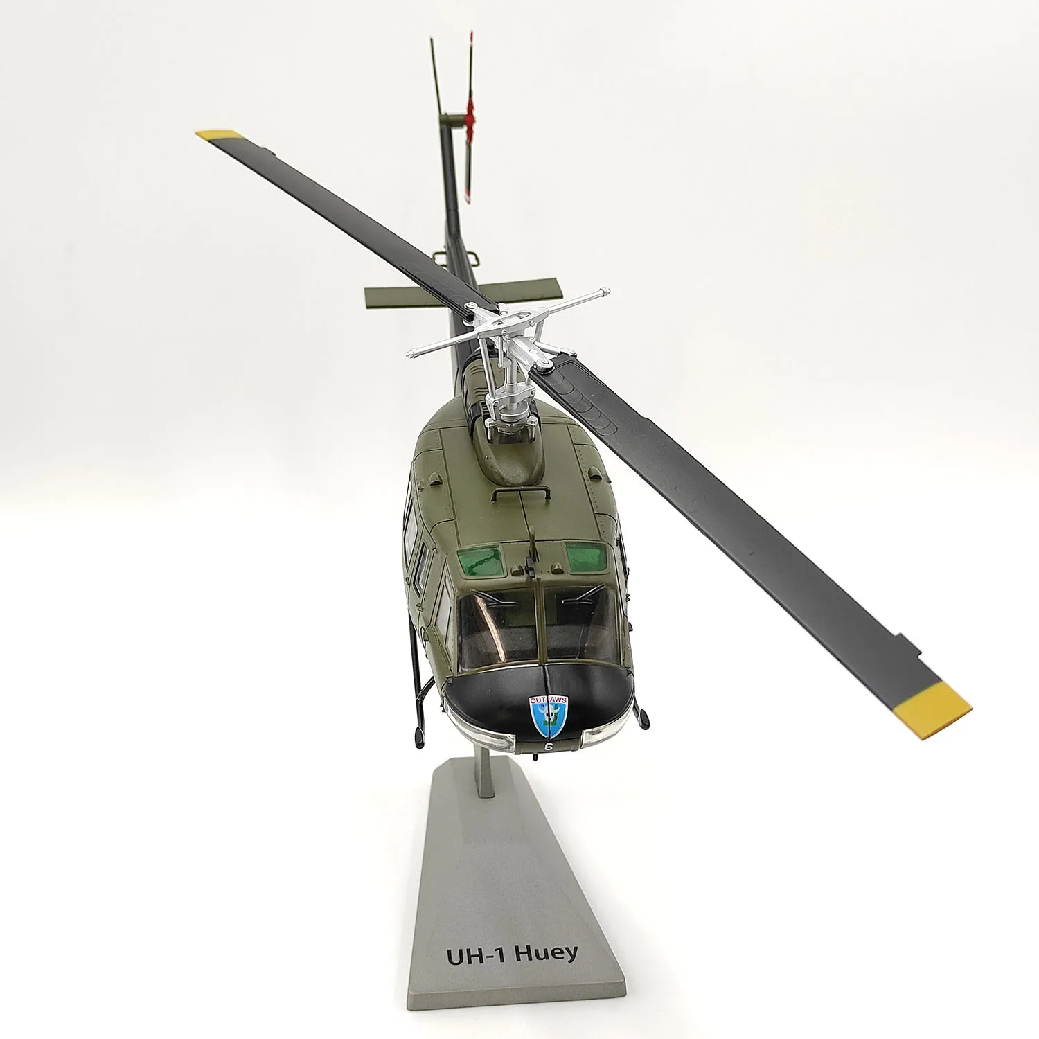 Diecast AF1 1/48 escala American UH-1 Huey helicóptero aleación avión modelo coleccionable juguete para regalo exhibición de recuerdo