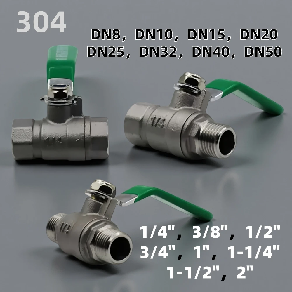 304 Stainless Steel Ball Valve 1/4