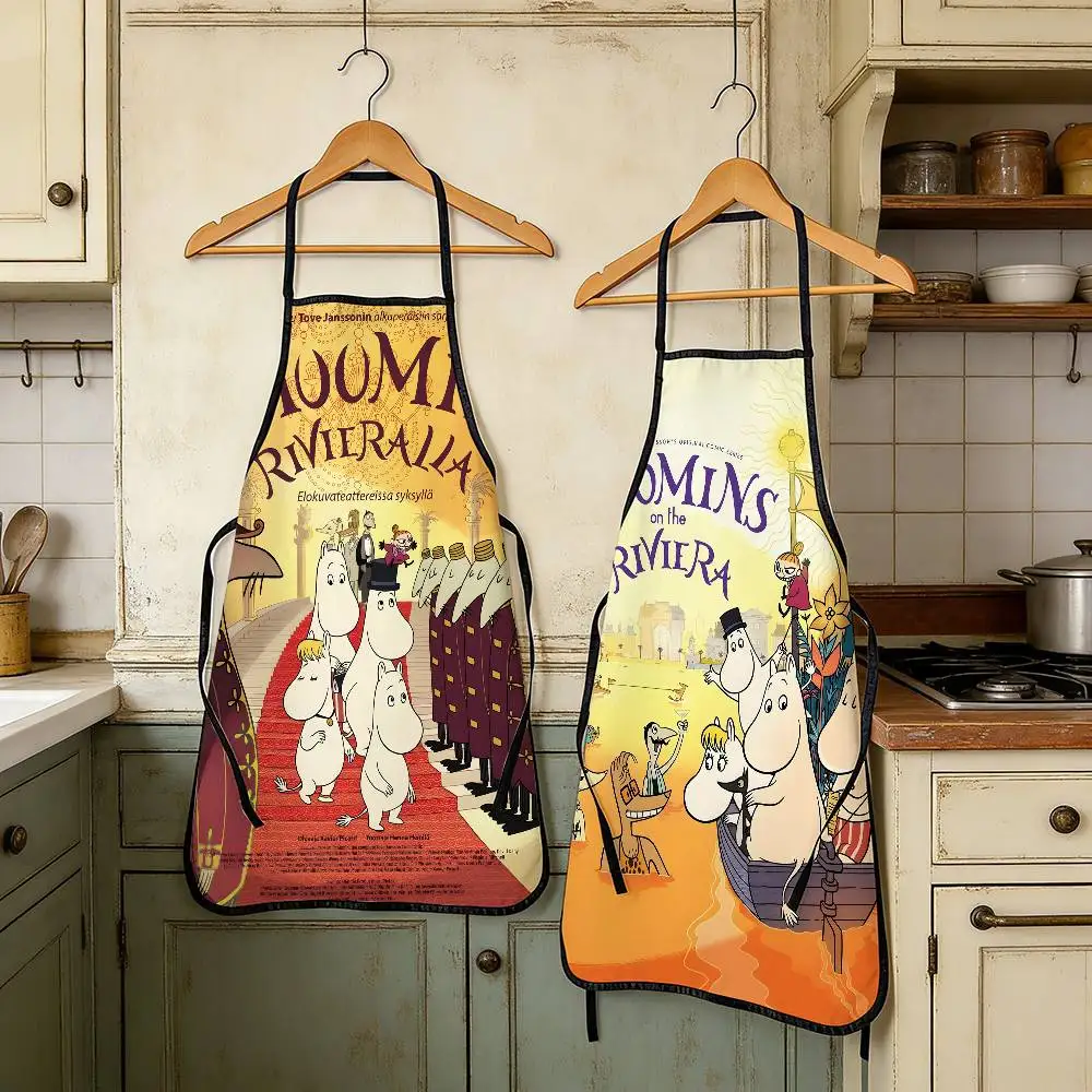 Moomins On The Riviera 2026 Novo Avental Divertido para Presente de Festa, Unissex, para Chefs, Churrasco e Cozinha, Avental Criativo