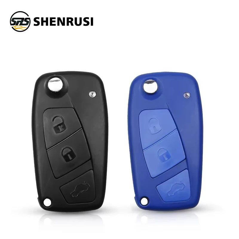 

SHENRUSI 2/3 кнопки корпус автомобильного ключа для Fiat 500 Punto Stilo Ducato Panda Doblo Bravo складной чехол для ключа с дистанционным управлением без вырезанного лезвия