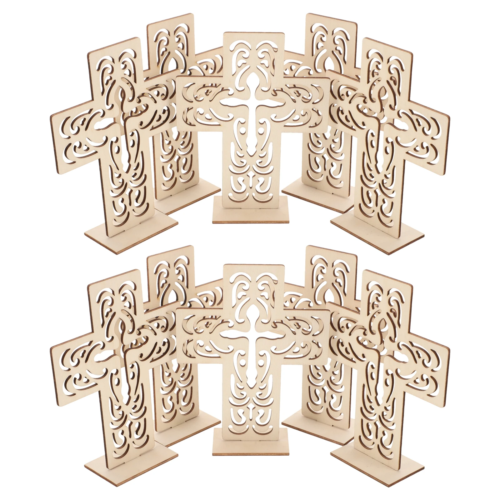

Wooden Cross Ornament Religious Crosses Decorative Cross Centerpieces For Wedding Baby Shower Desktop Craft Diy Wood Crosses