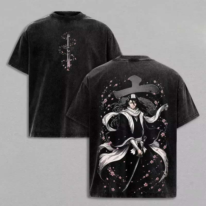 2026 Summer Hot Sale Aizen Sousuke BLEACH T-shirt Men Women Manga  Harajuku T-shirts Vintage Y2K Gothic Cotton Oversized T-shirt