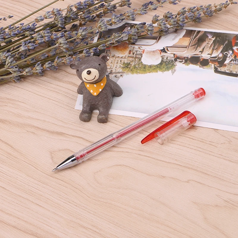 Bolígrafo Gel con Clip neón para fiesta, bolígrafo escritura Color luminoso 0,5mm, 1 ud.