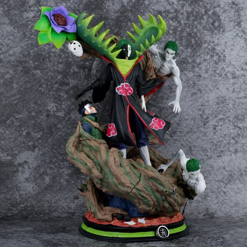 32 سنتيمتر ناروتو Akatsuki GK توبي أوبيتو Zetsu المزدوج رئيس النحت نموذج لجسم أنيمي بولي كلوريد الفينيل تمثال جمع سطح المكتب ديكور لعبة هدية