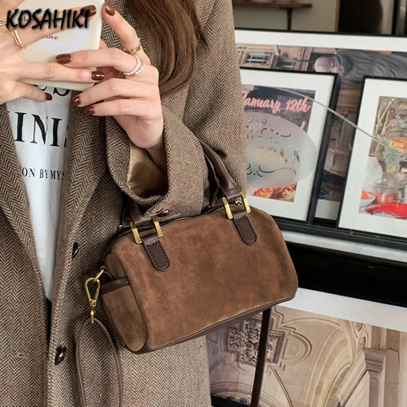 Japońska moda uliczna Top-torby z uchwytami Y2k pasuje do modnych solidnych torba na ramię Crossbody kobiet w stylu Vintage casualowe portmonetki i