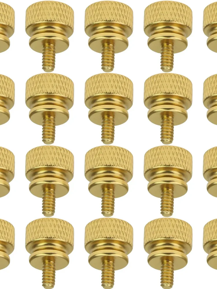 2~1000 pièces 6 # Vis à tête moletée en aluminium anodisé couleur or 32*6,5 mm pour boîtier d'ordinateur/housse/alimentation/disques durs