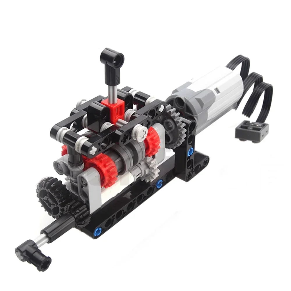 MOC High-tech 4-Gang Getriebe Modell Baustein 8883 M Motor Power Funktionen Bausteine 8881 AA Batterie Fall spielzeug Geschenk – Detail 8