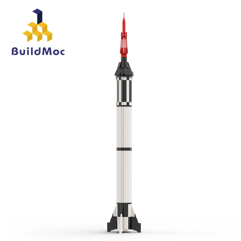 MOC Mercuryed-Redstone Launch Vehicle Building Blocks Set Space Explore Redstones Vehicle Carrier Bricks Kids Toys Birthday Gift