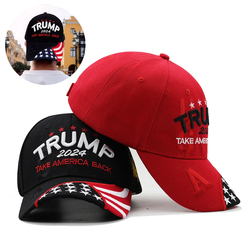 Men Baseball Cap For Trump Embroidery Cap USA Flag Baseball Caps Donald Keep America Great 3D Letter Embroidery President Hat