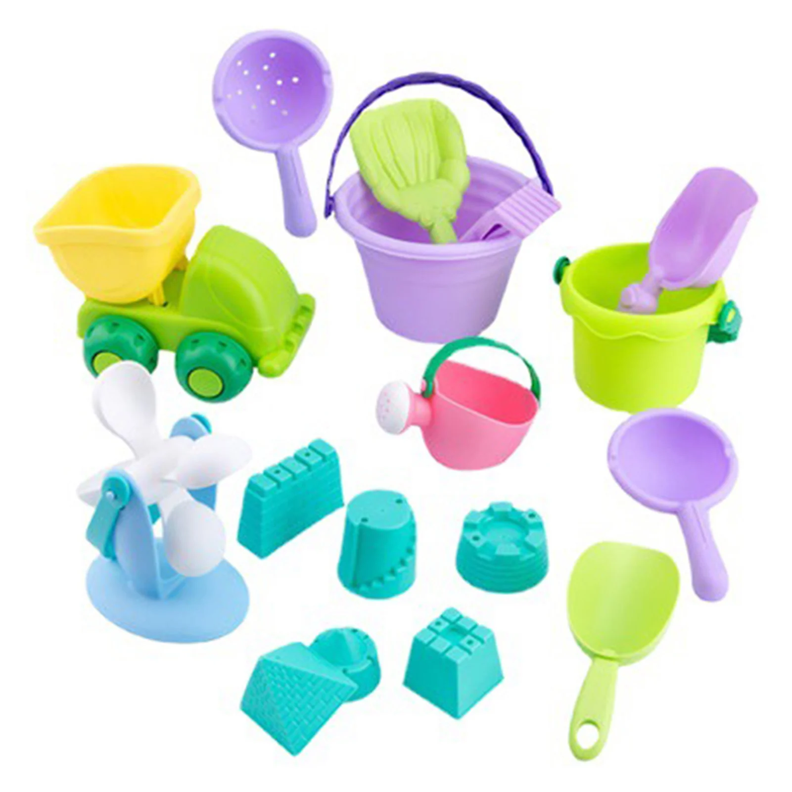 Children Beach Toys Set Sand Digging Tools Portable Beach Bucket Sand Water Toys