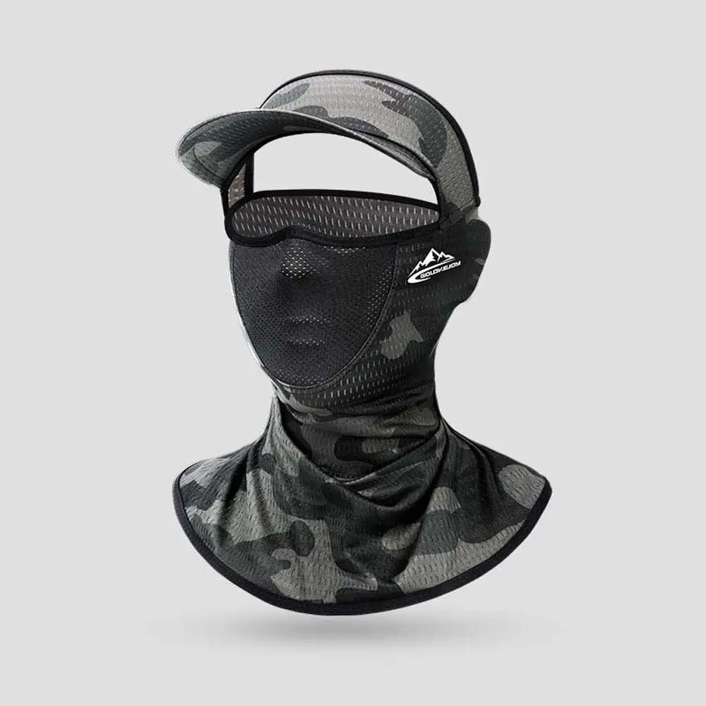 

Anti-Ultraviolet Men Ice Silk Mask Fishing Face Cover UV Protection Neck Wrap Cover Face Shield Ice Silk Sunscreen Face Scarf