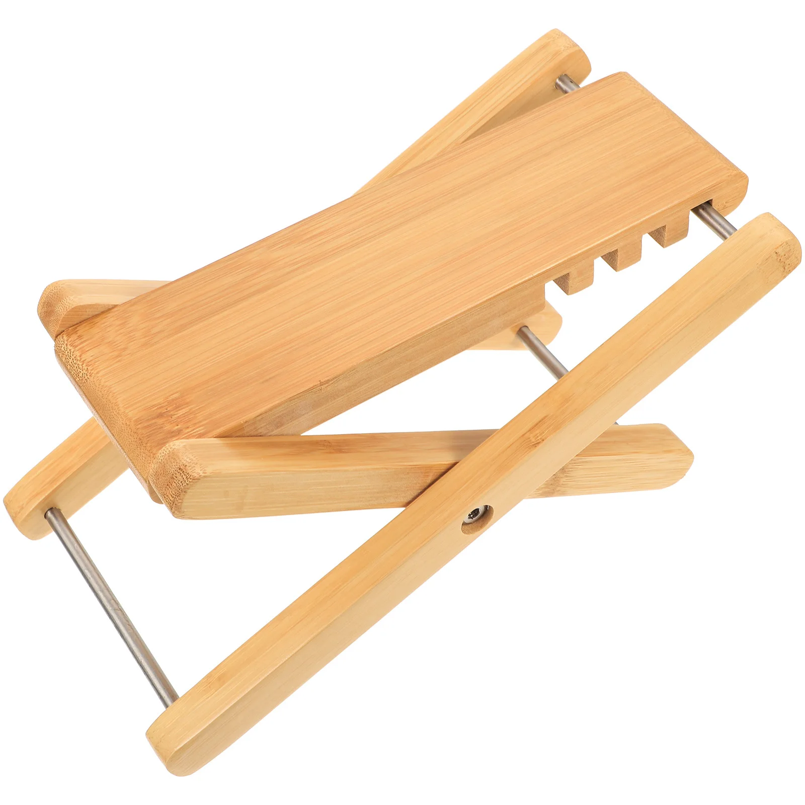 Taburete reposapiés de guitarra, reposapiés de bambú plegable ajustable de 6 niveles para práctica de guitarra, accesorio de soporte antideslizante estable