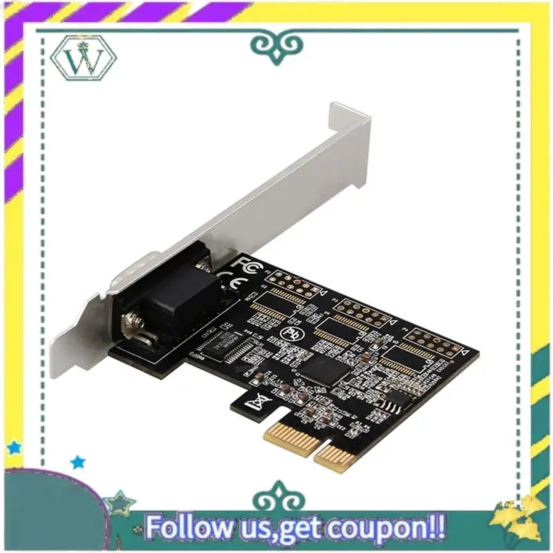 

NEW Pcie X1 To RS232 Serial Adapter Card Industrial Control Computer Expansion Card Computer Adapter PCI-E Serial Card Easy To U