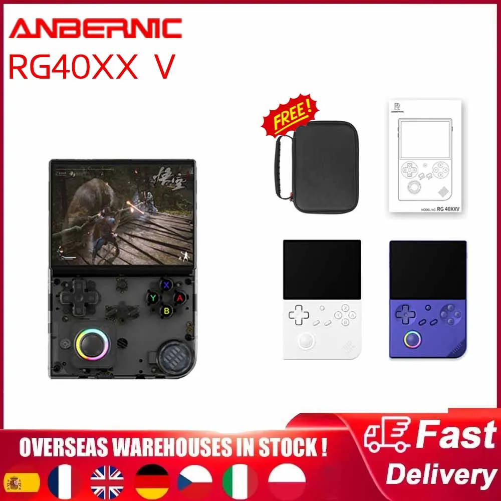 Retro RG40XXV ANBERNIC video game player in 4,0 inch 640x480 Linux System 5 handheld game console