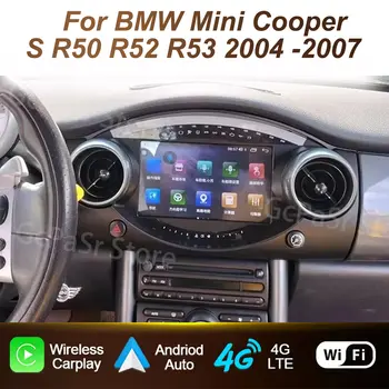 適用於BMWMini Cooper S R50 R52 R53 2004-2007的安卓車用收音機,支援CarPlay、多媒體播放、4G網絡,2DIN DVD一體機 8 最佳銷售 適用於迷你庫柏R50的安卓收音機 - №2