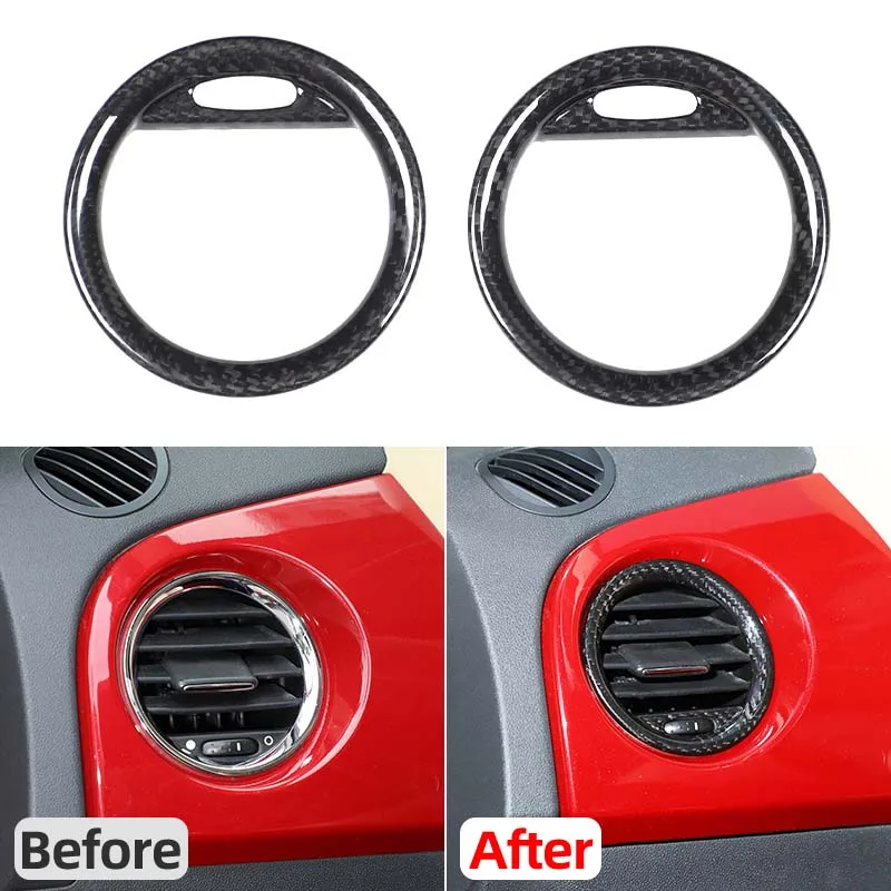 

Для Fiat 500 2007-2015, центральная консоль автомобиля из настоящего углеродного волокна, панель регулировки кондиционера, накладка, наклейка, аксессуары