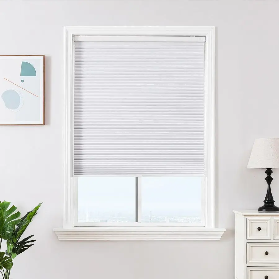 

No Tools No Drill Window Blinds for Indoor Windows, Blackout Shades Cellular Shades Cordless, No Drill Blinds for Windows, Windo