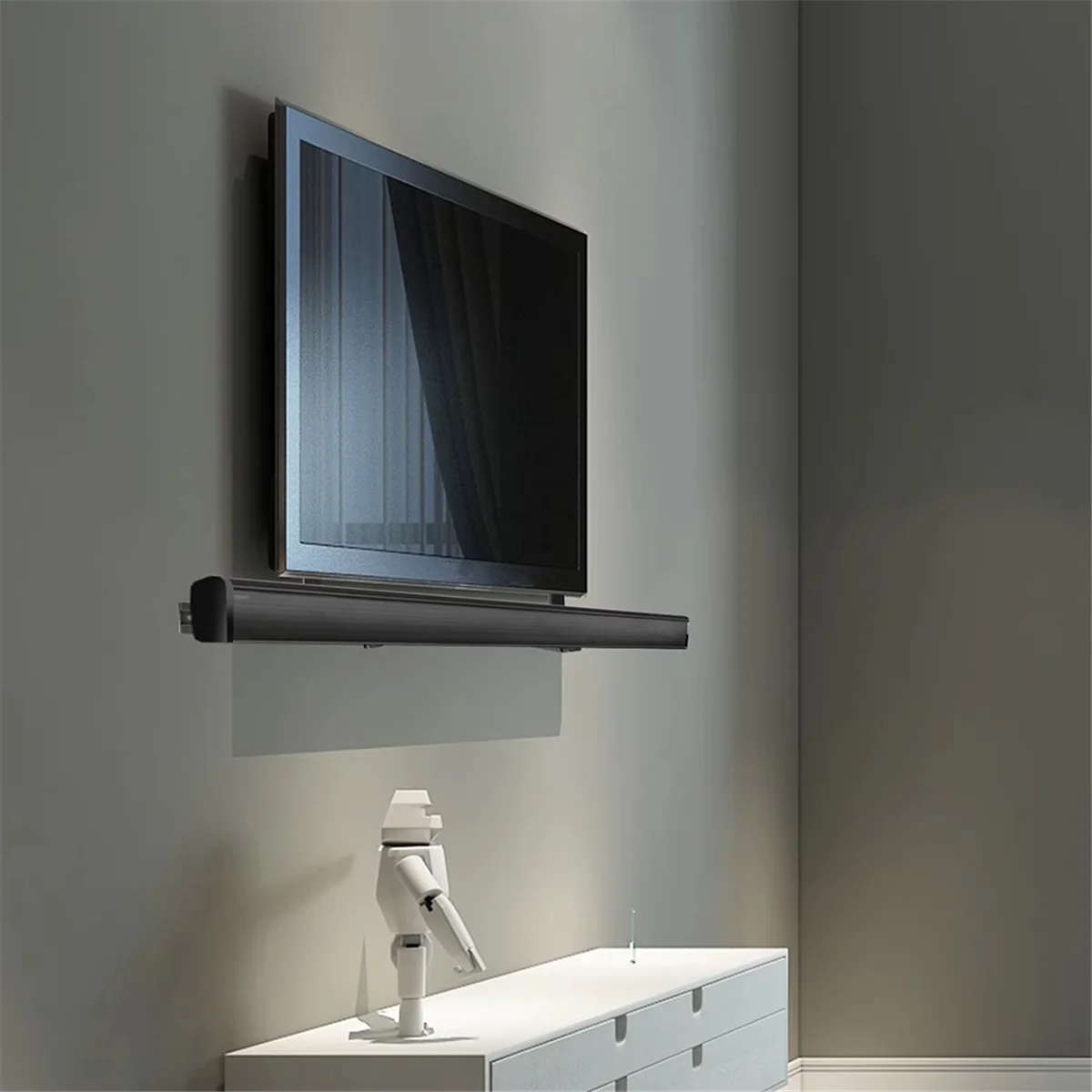 

Крепление для саундбара Универсальные кронштейны для саундбара под телевизор Подходит для саундбаров с отверстиями или без отверстий Крепление для саундбара