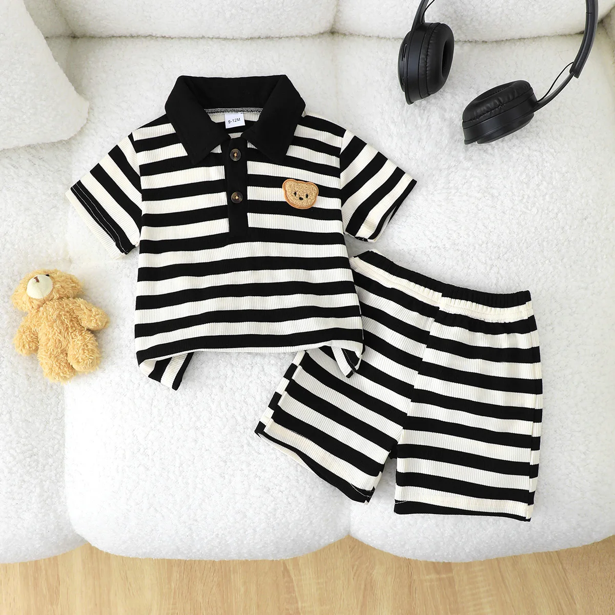 conjunto-de-verao-para-bebes-meninos-2-pecas-com-gola-mangas-curtas-listradas-e-shorts-conjunto-moderno-adequado-para-meninos-de-0-a-3-anos-de-idade