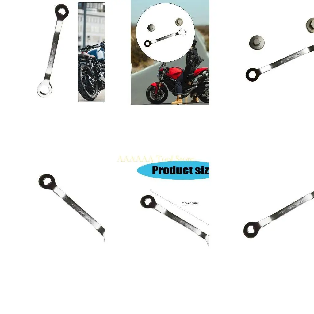 A2BE Profession Motorcycle Oil Drain Wrench Spanner Double Headed with Ergonomic Grip