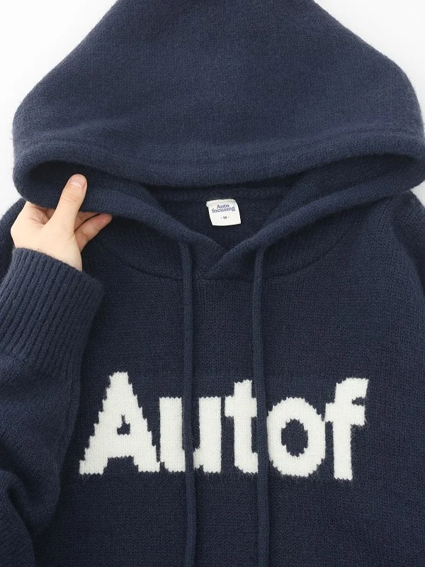 

Retro American Sle Loose Knitted Hoodie Sweatirt Men's Autumn Winter New Faion Versatile ex Long Sve Crew Ne