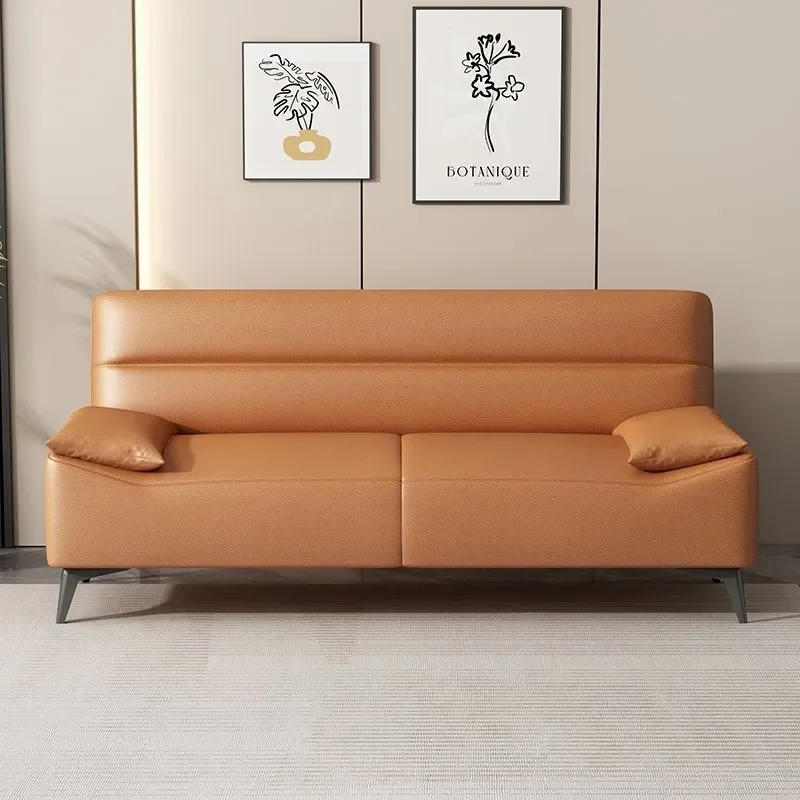 Cat Scratching Leather Sofa Bed Dual Purpose Folding Couch for Rental Room Office Lunch Break Simple Integrated Design